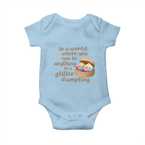 Be A Glitter Dumpling Kawaii Graphic Baby Onesie In A World Squish Squad Mystery Box TS02 Light Blue Print Your Wear