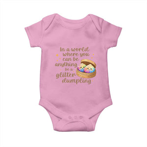 Be A Glitter Dumpling Kawaii Graphic Baby Onesie In A World Squish Squad Mystery Box TS02 Light Pink Print Your Wear