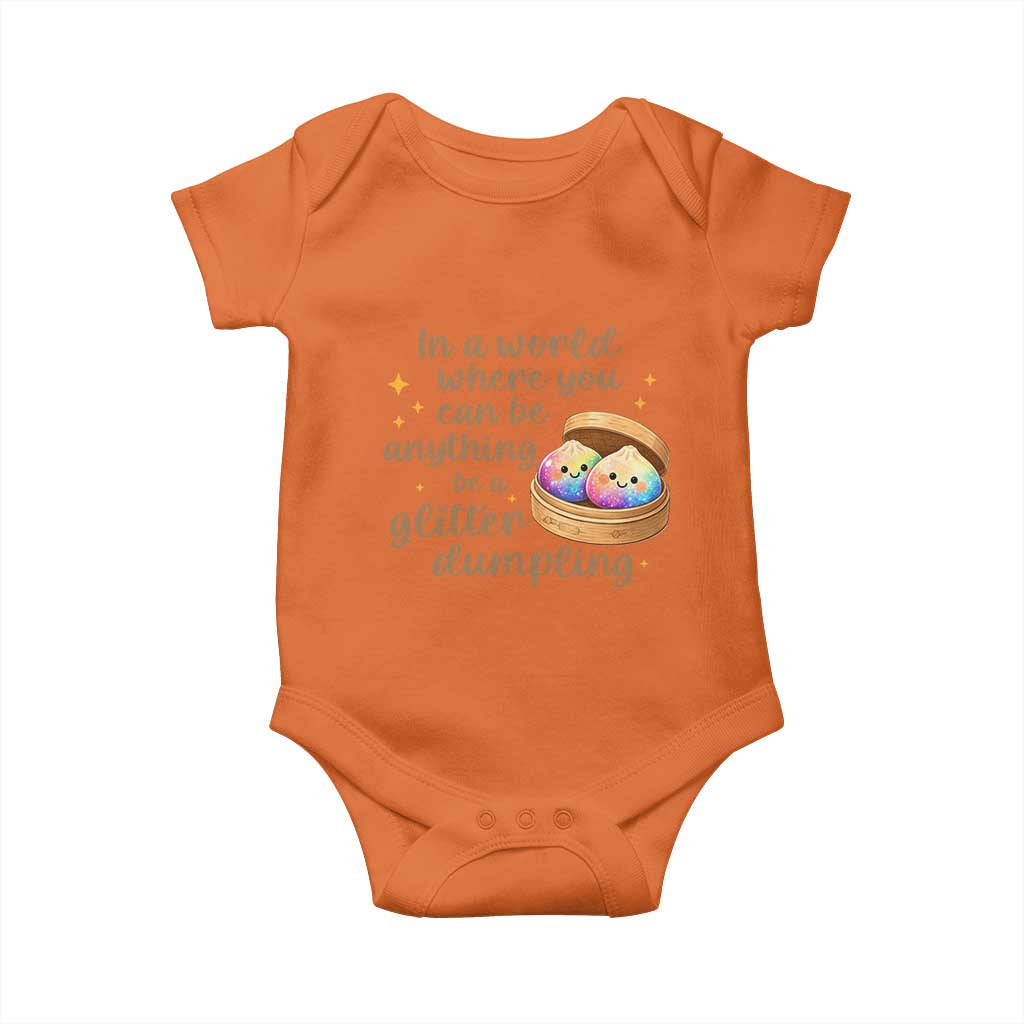 Be A Glitter Dumpling Kawaii Graphic Baby Onesie In A World Squish Squad Mystery Box TS02 Orange Print Your Wear