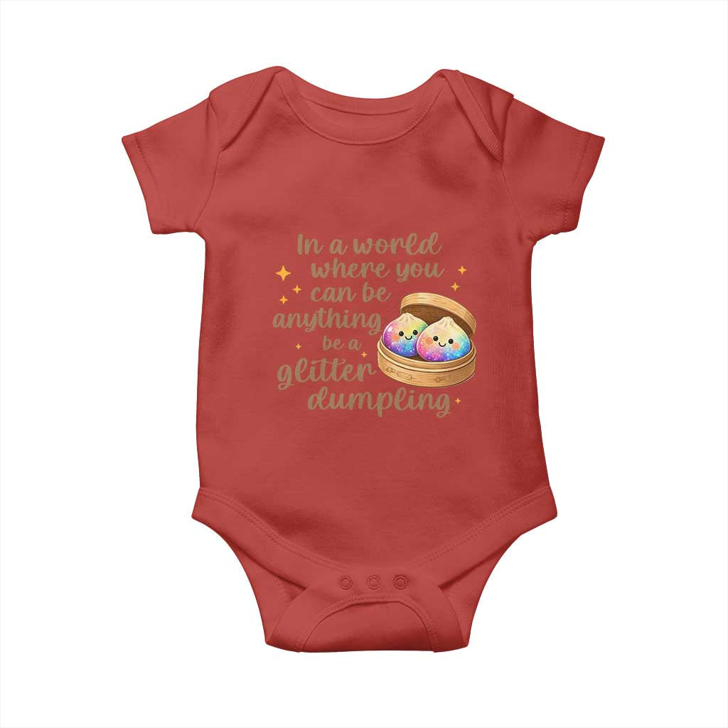 Be A Glitter Dumpling Kawaii Graphic Baby Onesie In A World Squish Squad Mystery Box TS02 Red Print Your Wear