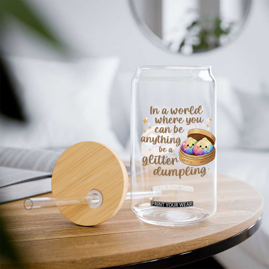 Be A Glitter Dumpling Kawaii Graphic Glass Can In A World Squish Squad Mystery Box TS02 Print Your Wear