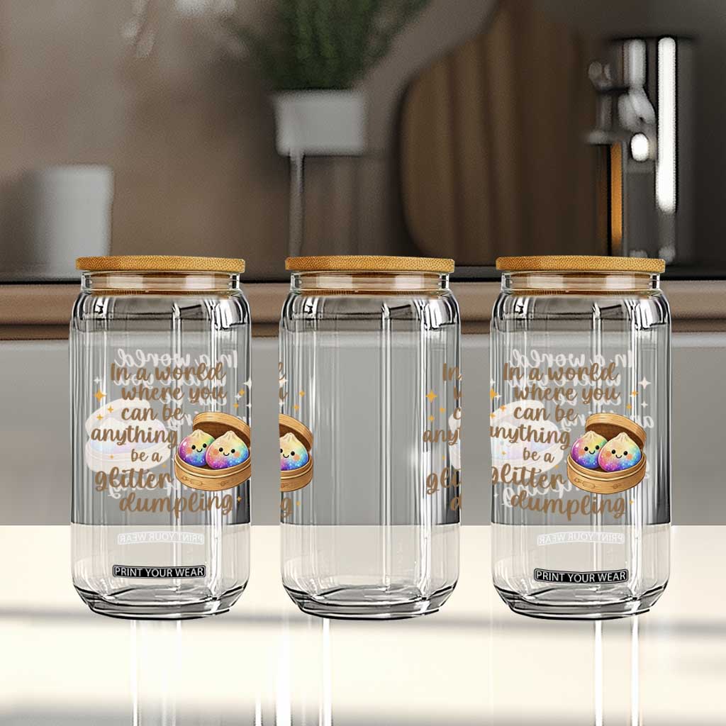 Be A Glitter Dumpling Kawaii Graphic Glass Can In A World Squish Squad Mystery Box TS02 Print Your Wear