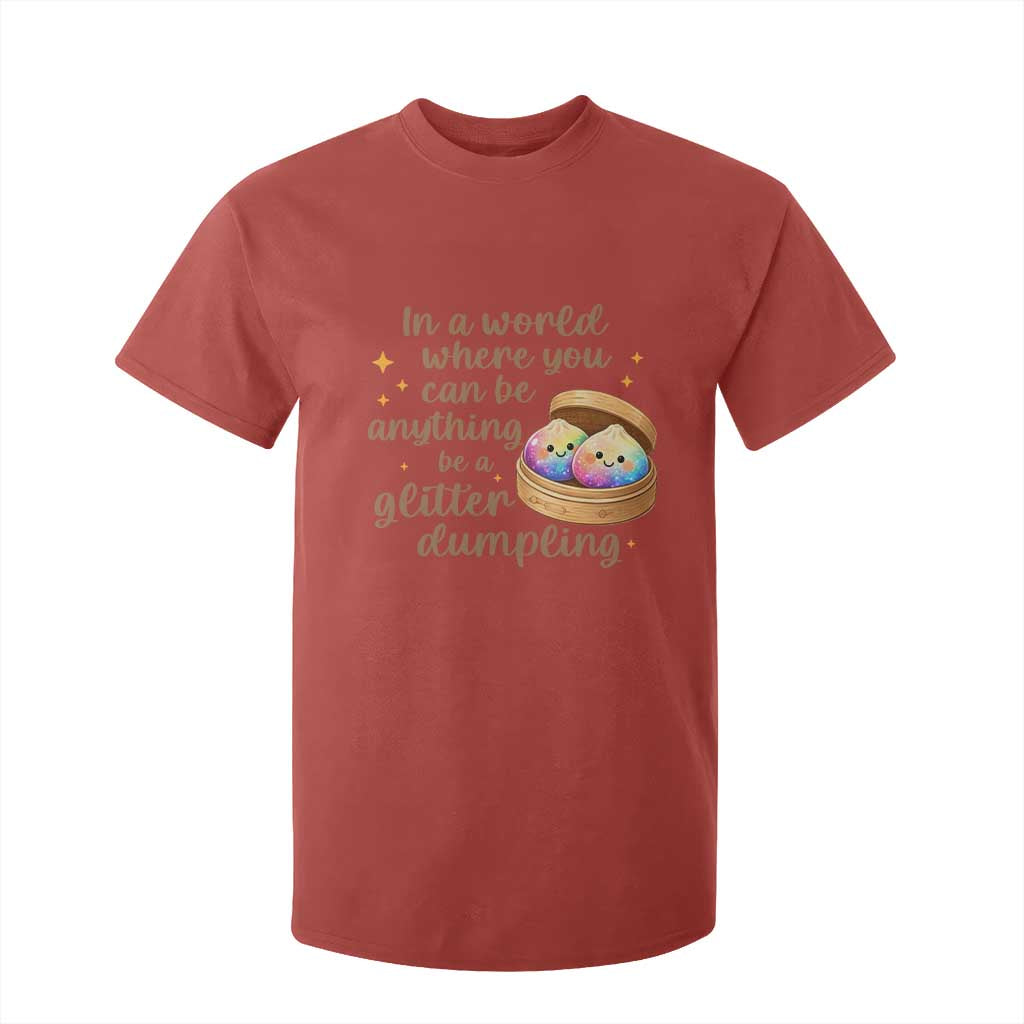 Be A Glitter Dumpling Kawaii Graphic T Shirt For Kid In A World Squish Squad Mystery Box TS02 Red Print Your Wear
