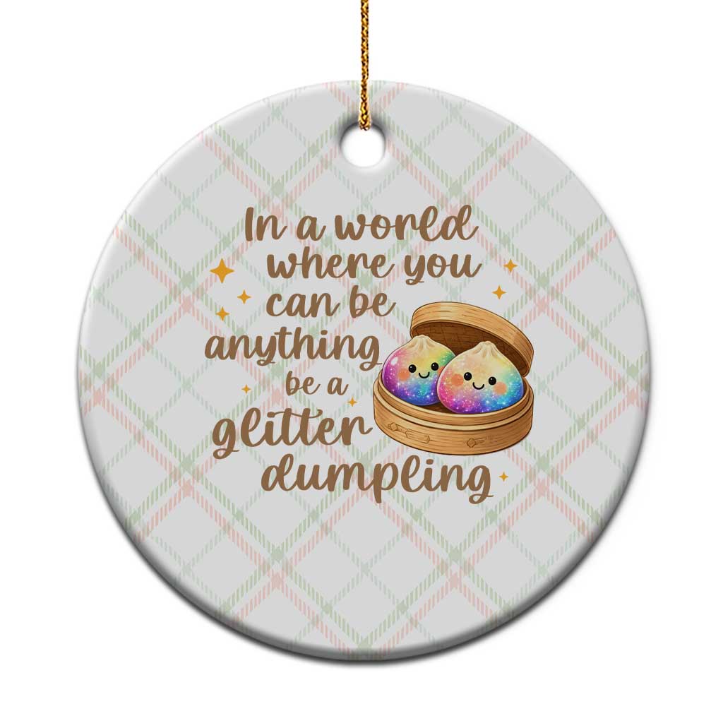 Be A Glitter Dumpling Kawaii Graphic Ceramic Ornament In A World Squish Squad Mystery Box TS02 1pc Christmas Plaid Print Your Wear