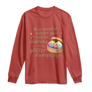 Be A Glitter Dumpling Kawaii Graphic Long Sleeve Shirt In A World Squish Squad Mystery Box TS02 Red Print Your Wear