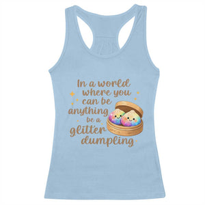 Be A Glitter Dumpling Kawaii Graphic Racerback Tank Top In A World Squish Squad Mystery Box TS02 Light Blue Print Your Wear