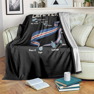 Cape Verde Islands Map National Flag Throw Blanket Cabo Verde Archipelago Geography Pride TS02 Print Your Wear