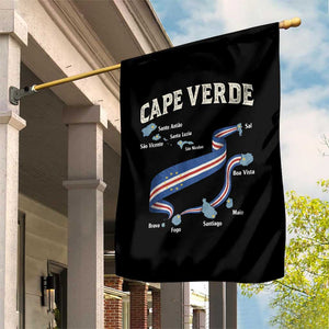 Cape Verde Islands Map National Flag Garden Flag Cabo Verde Archipelago Geography Pride TS02 Print Your Wear