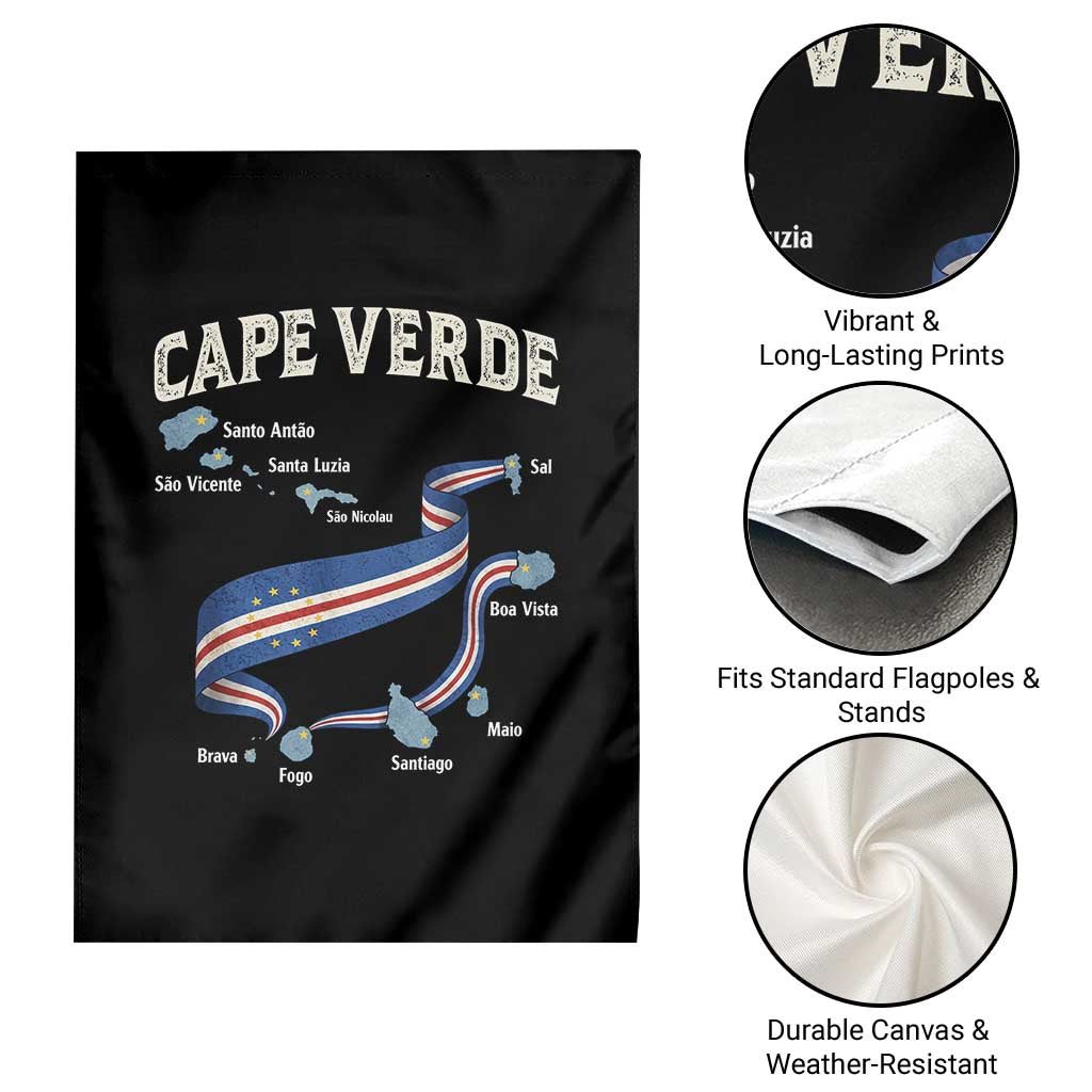 Cape Verde Islands Map National Flag Garden Flag Cabo Verde Archipelago Geography Pride TS02 Print Your Wear