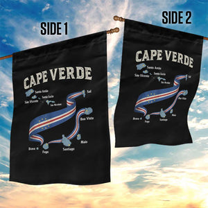 Cape Verde Islands Map National Flag Garden Flag Cabo Verde Archipelago Geography Pride TS02 Print Your Wear