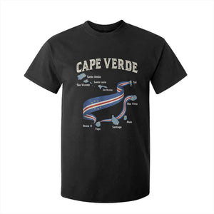 Cape Verde Islands Map National Flag T Shirt For Kid Cabo Verde Archipelago Geography Pride TS02 Black Print Your Wear