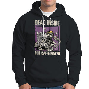 Dead Inside But Caffeinated Skeleton Halloween Costume Hoodie TS02 Printyourwear