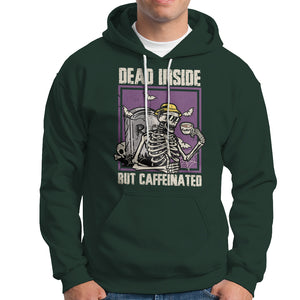 Dead Inside But Caffeinated Skeleton Halloween Costume Hoodie TS02 Printyourwear