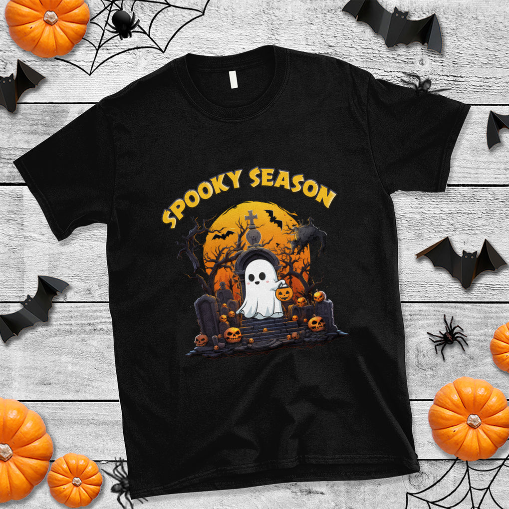 Spooky Season Ghost Boo Scary Night Halloween Costume T Shirt TS02 Purple Printyourwear