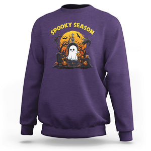 Spooky Season Ghost Boo Scary Night Halloween Costume Sweatshirt TS02 Printyourwear