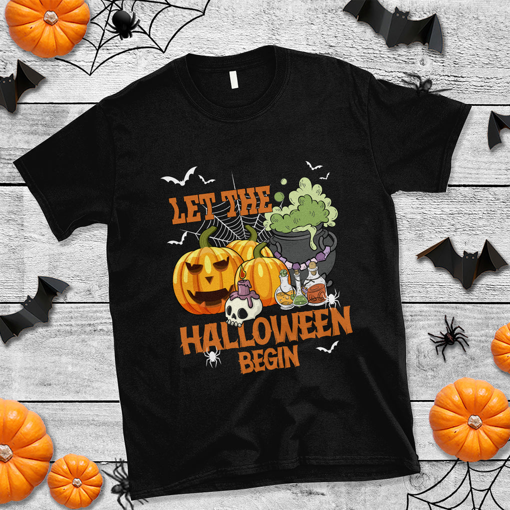 Let The Halloween Begin Scary Pumpkin Halloween Costume T Shirt TS02 Purple Printyourwear