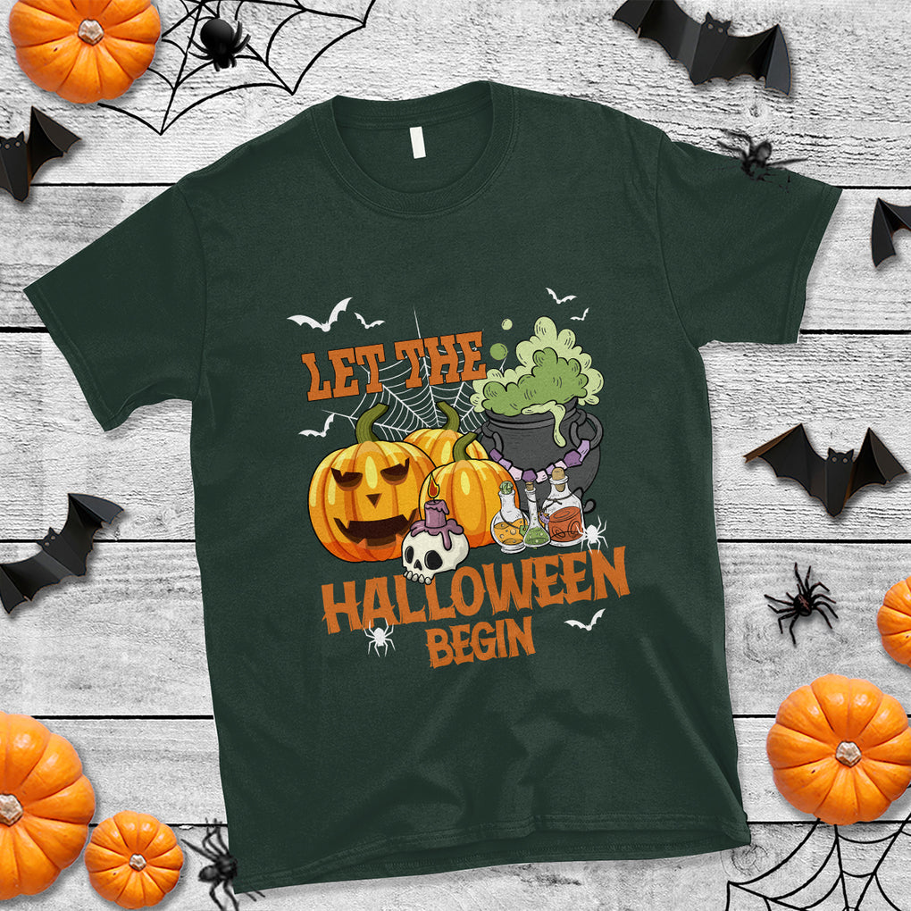 Let The Halloween Begin Scary Pumpkin Halloween Costume T Shirt TS02 Printyourwear