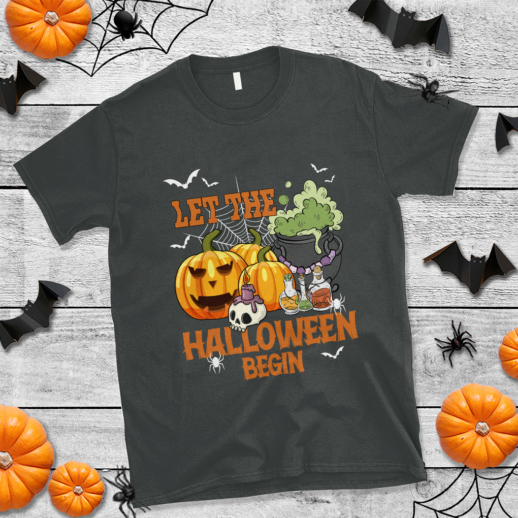 Let The Halloween Begin Scary Pumpkin Halloween Costume T Shirt TS02 Printyourwear