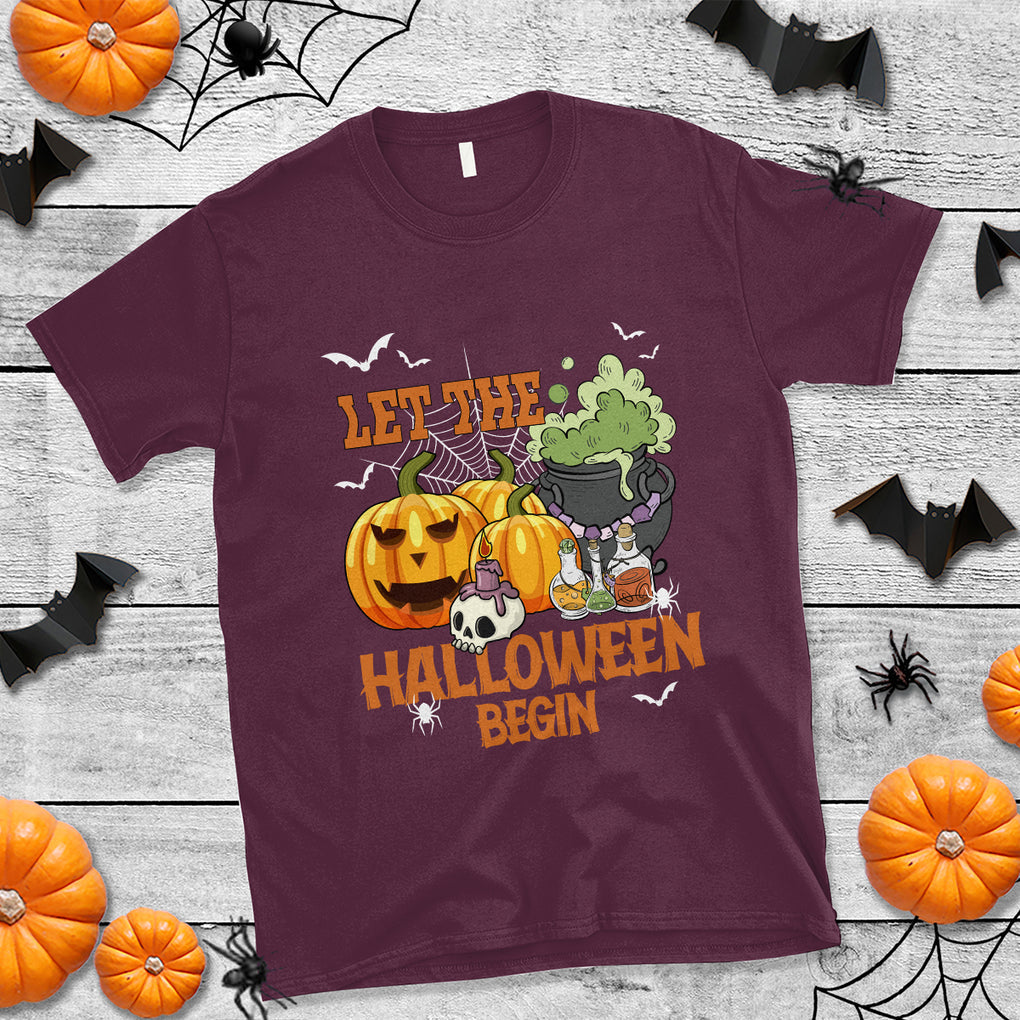 Let The Halloween Begin Scary Pumpkin Halloween Costume T Shirt TS02 Printyourwear
