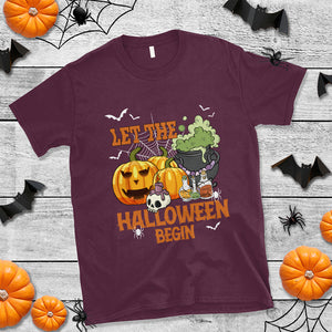 Let The Halloween Begin Scary Pumpkin Halloween Costume T Shirt TS02 Printyourwear