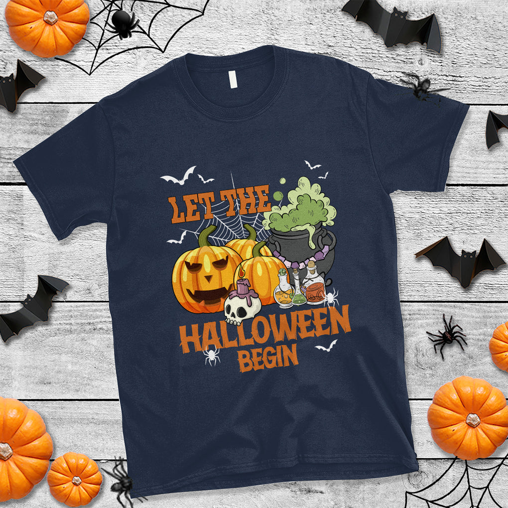 Let The Halloween Begin Scary Pumpkin Halloween Costume T Shirt TS02 Printyourwear