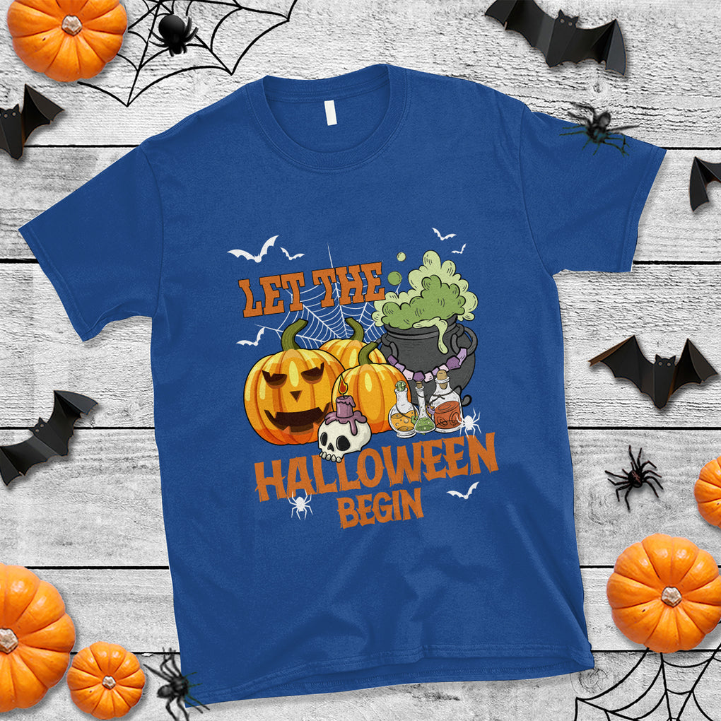 Let The Halloween Begin Scary Pumpkin Halloween Costume T Shirt TS02 Printyourwear