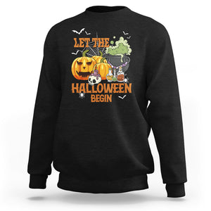 Let The Halloween Begin Scary Pumpkin Halloween Costume Sweatshirt TS02 Purple Printyourwear