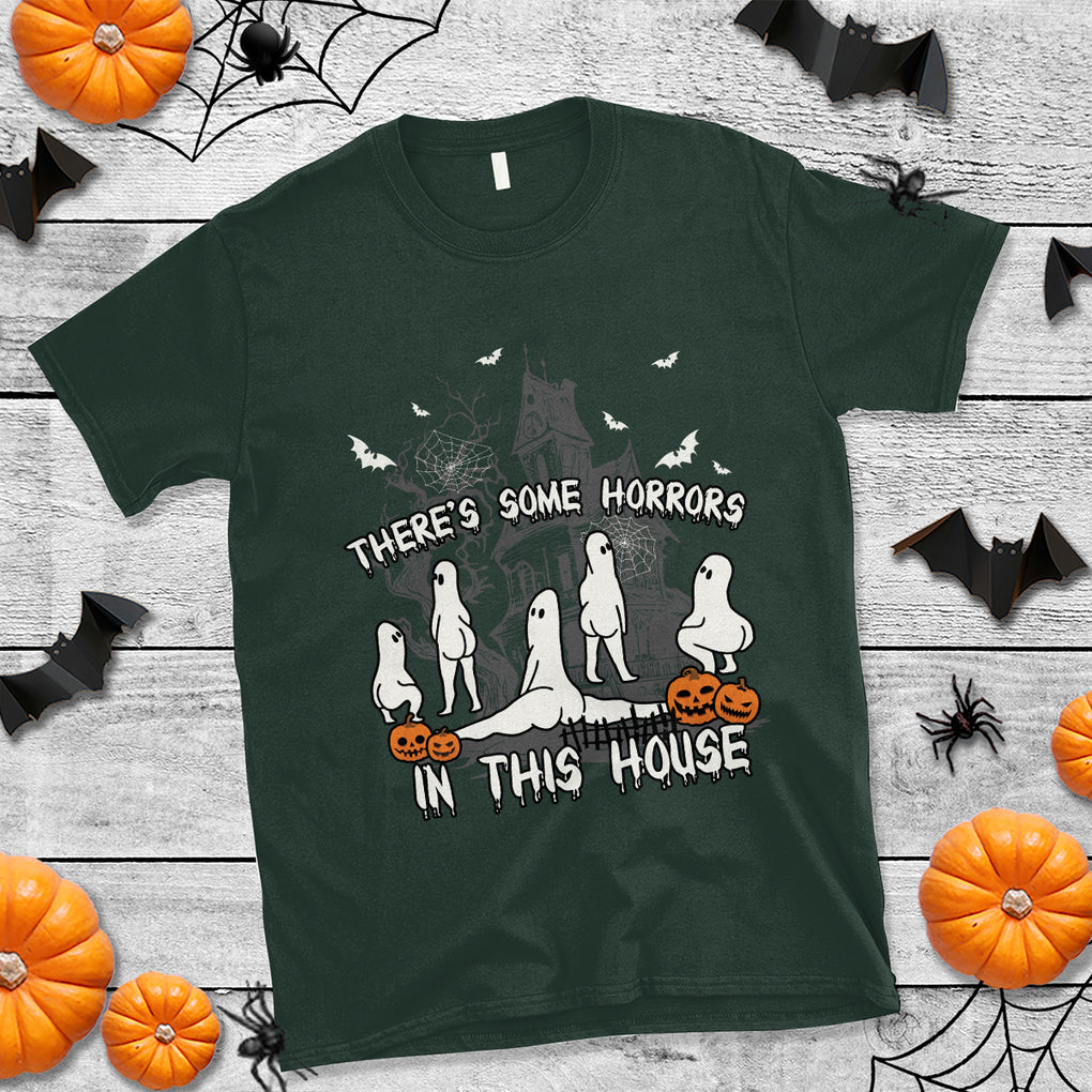 There's Some Horrors In This House Ghosts Pumpkin Halloween T Shirt TS02 Printyourwear