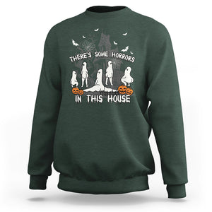 There's Some Horrors In This House Ghosts Pumpkin Halloween Sweatshirt TS02 Printyourwear