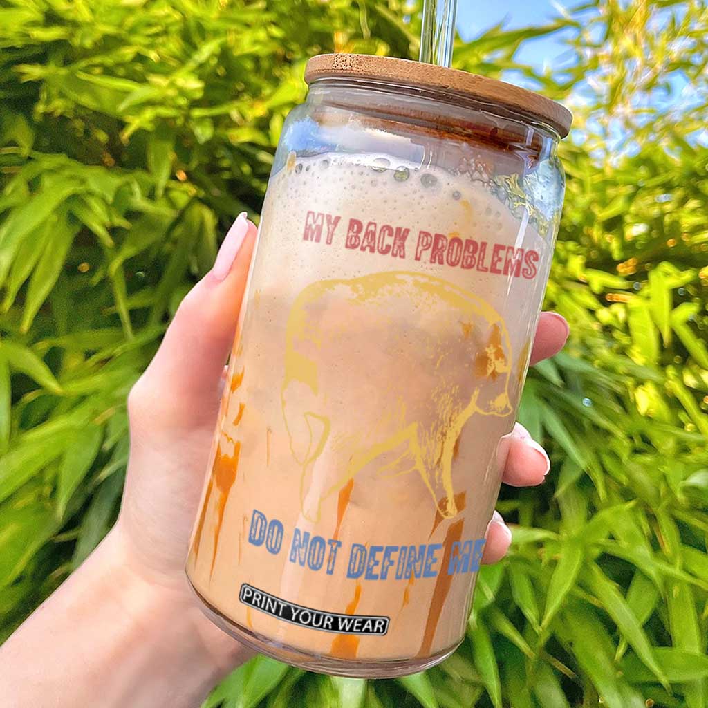 Funny Jimothy Meme Back Pain Humor Glass Can My Back Problems Do Not Define Me Viral Seattle Raccoon TS02 Black Print Your Wear