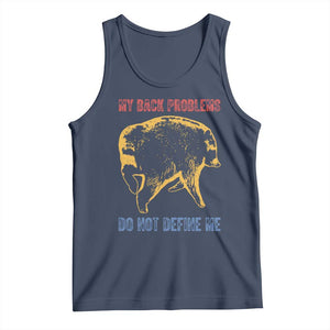 Funny Jimothy Meme Back Pain Humor Tank Top My Back Problems Do Not Define Me Viral Seattle Raccoon TS02 Navy Print Your Wear