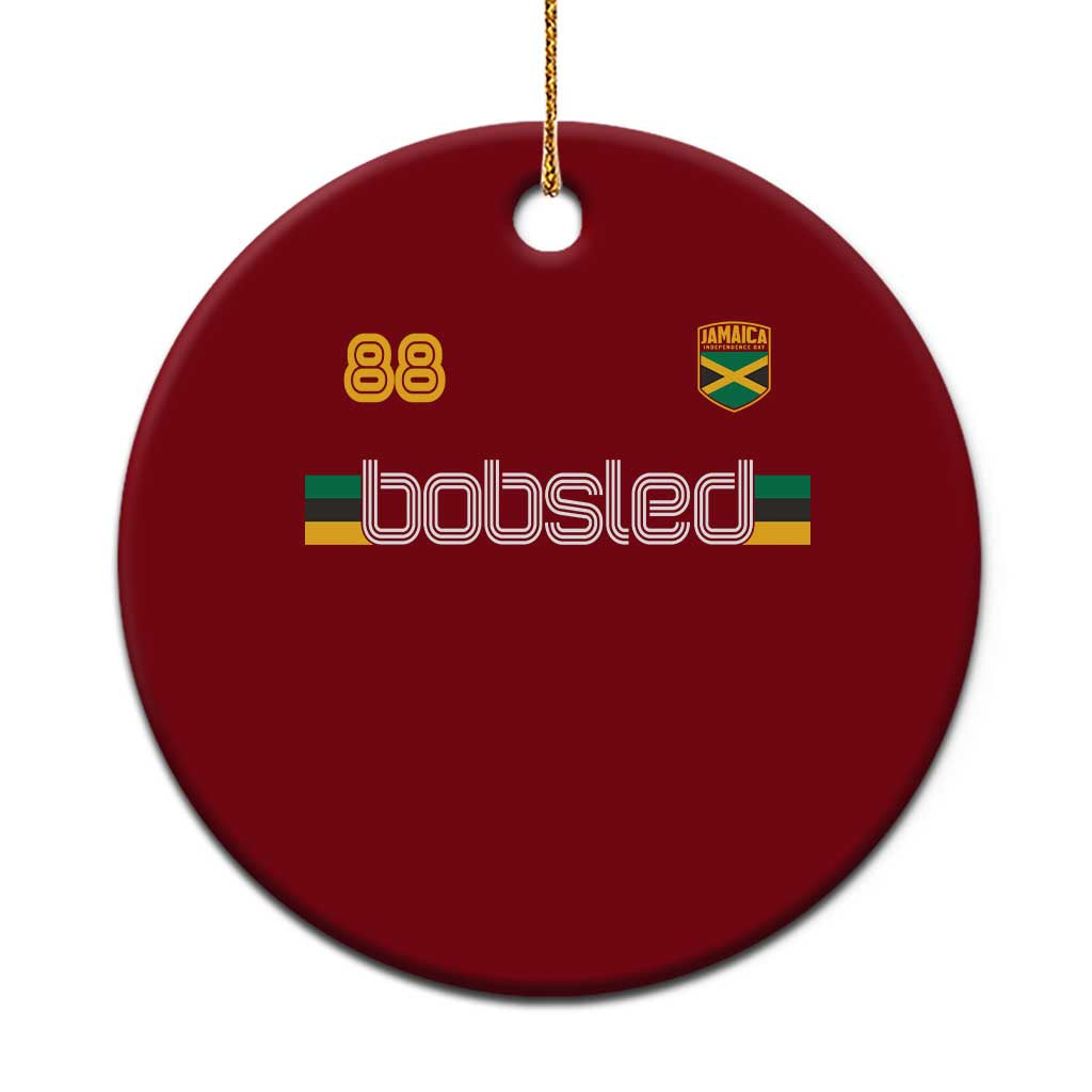 Jamaica Bobsled 1988 Sports Jersey Style Ceramic Ornament Retro Winter Games Team Island Jamaican Pride TS02 1pc Red Print Your Wear