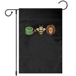 Hose Bee Lion Meme Slang Funny Wordplay Pun Graphic Garden Flag TS02 Black Print Your Wear