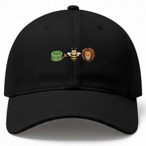 Hose Bee Lion Meme Slang Funny Wordplay Pun Graphic Baseball Cap TS02 Print Your Wear