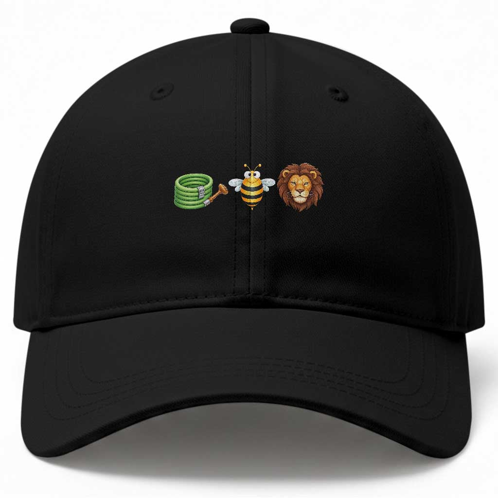 Hose Bee Lion Meme Slang Funny Wordplay Pun Graphic Baseball Cap TS02 Print Your Wear
