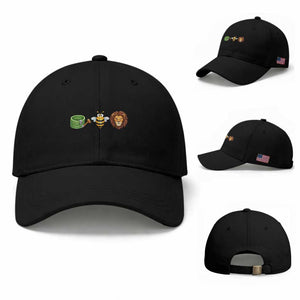 Hose Bee Lion Meme Slang Funny Wordplay Pun Graphic Baseball Cap TS02 Baseball Cap Universal Fit Black Print Your Wear