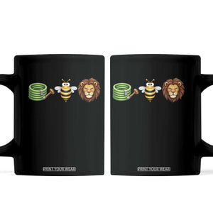 Hose Bee Lion Meme Slang Funny Wordplay Pun Graphic Coffee Mug TS02 Black Print Your Wear