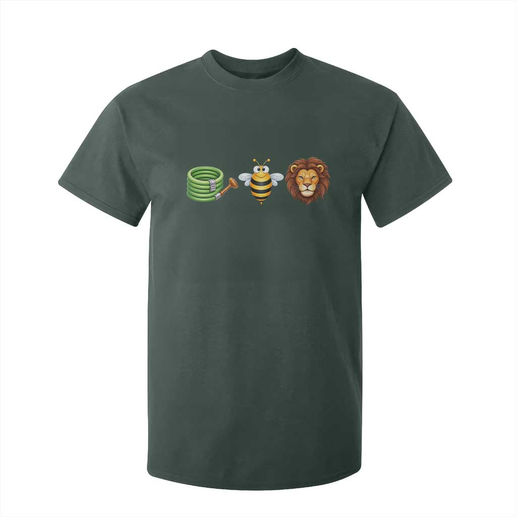 Hose Bee Lion Meme Slang Funny Wordplay Pun Graphic T Shirt For Kid TS02 Dark Forest Green Print Your Wear