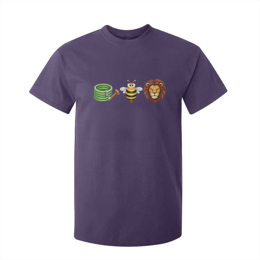 Hose Bee Lion Meme Slang Funny Wordplay Pun Graphic T Shirt For Kid TS02 Purple Print Your Wear