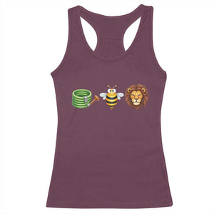 Hose Bee Lion Meme Slang Funny Wordplay Pun Graphic Racerback Tank Top TS02 Maroon Print Your Wear
