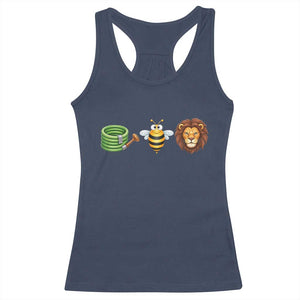 Hose Bee Lion Meme Slang Funny Wordplay Pun Graphic Racerback Tank Top TS02 Navy Print Your Wear