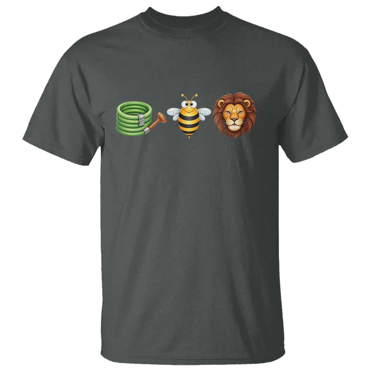 Hose Bee Lion Meme Slang Funny Wordplay Pun Graphic T Shirt TS02 Dark Heather Print Your Wear