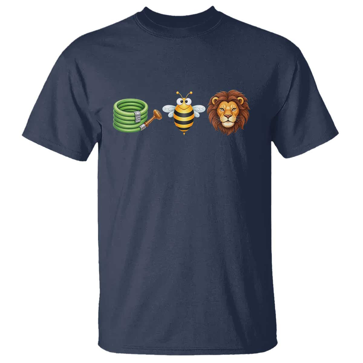 Hose Bee Lion Meme Slang Funny Wordplay Pun Graphic T Shirt TS02 Navy Print Your Wear