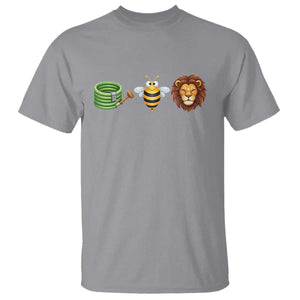 Hose Bee Lion Meme Slang Funny Wordplay Pun Graphic T Shirt TS02 Sport Gray Print Your Wear