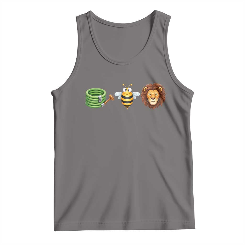 Hose Bee Lion Meme Slang Funny Wordplay Pun Graphic Tank Top TS02 Deep Heather Print Your Wear