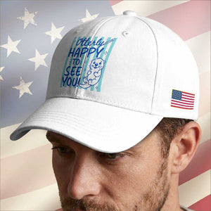 Cute Otter Pun Back To School Retro Preppy Baseball Cap Otterly Happy To See You TS02 Print Your Wear