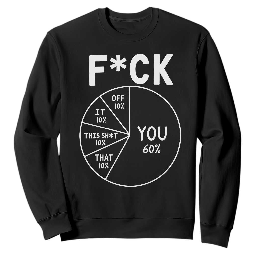 Funny Fuck Profanity Pie Chart You Off It This Shit That Sweatshirt Sarcastic Anti Social Office Humor TS02 Black Print Your Wear