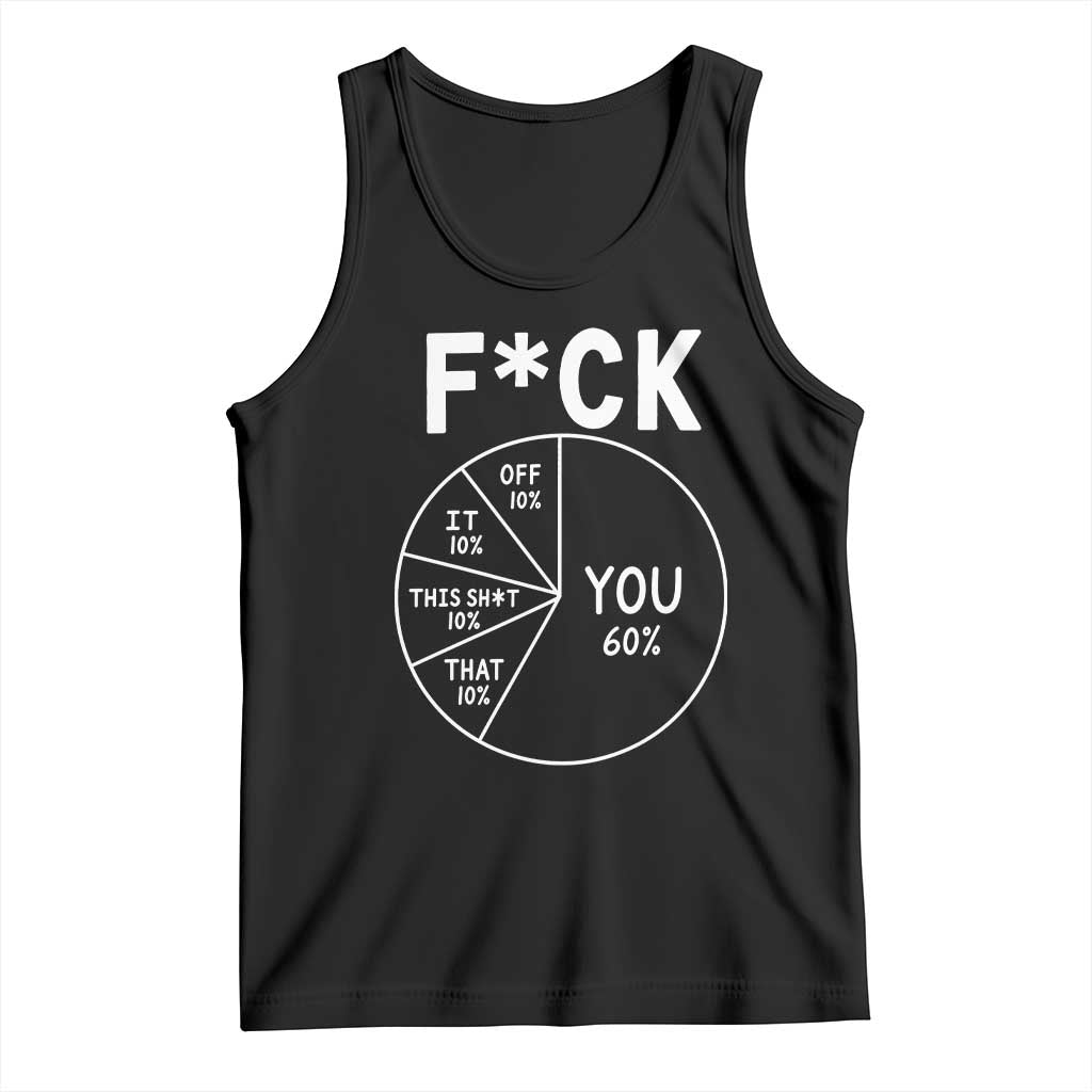 Funny Fuck Profanity Pie Chart You Off It This Shit That Tank Top Sarcastic Anti Social Office Humor TS02 Black Print Your Wear