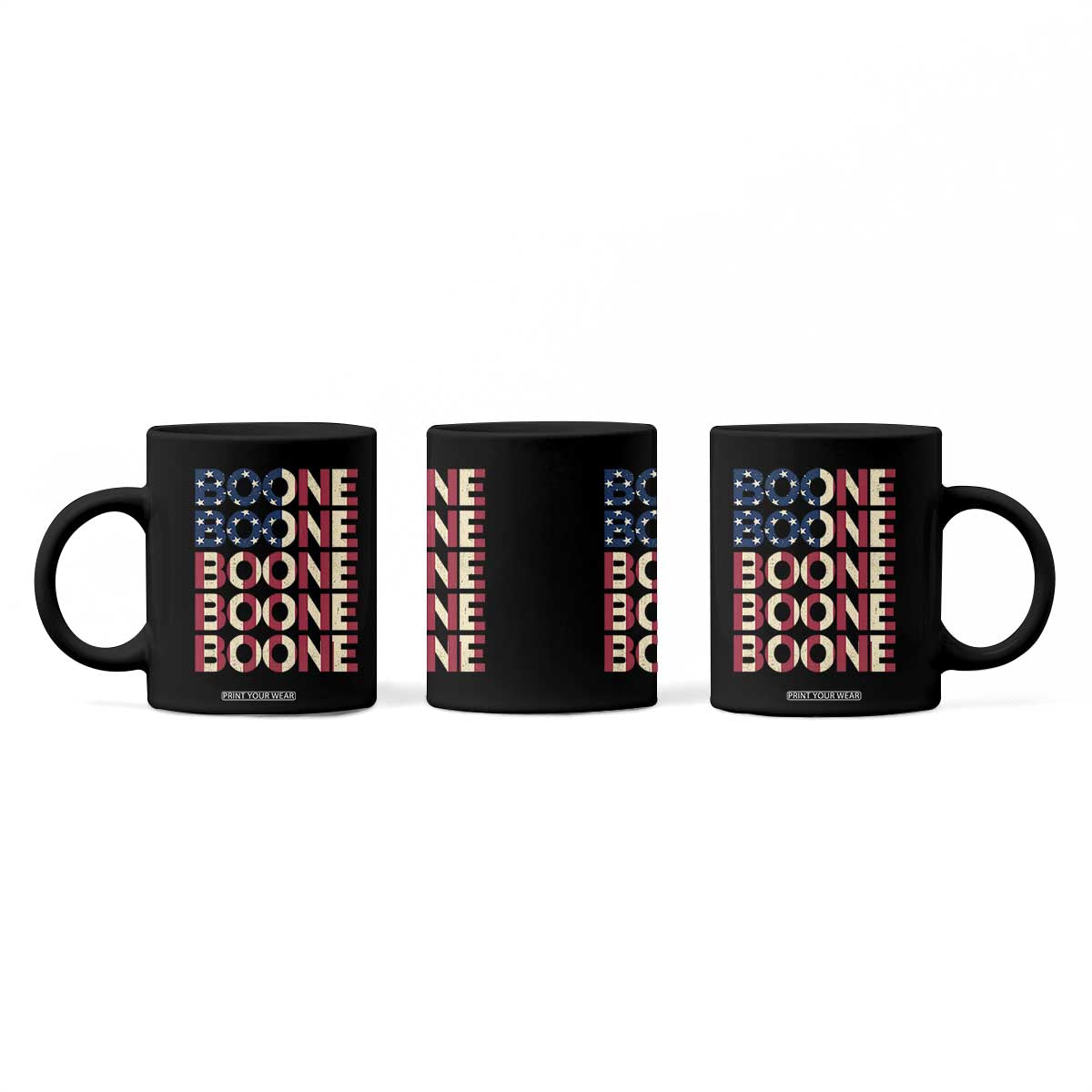 Boone Name Lover American Flag USA Stars Stripes Coffee Mug TS02 Print Your Wear