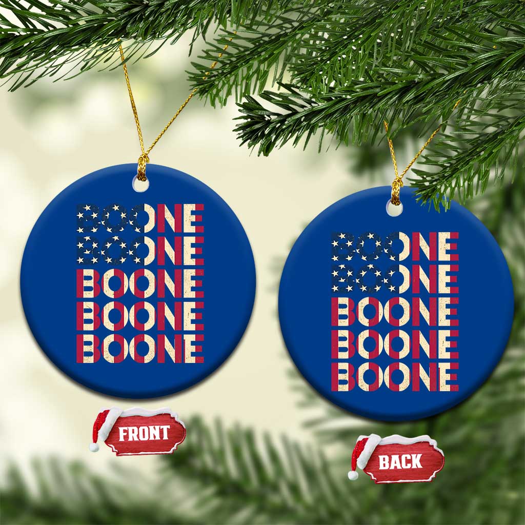 Boone Name Lover American Flag USA Stars Stripes Ceramic Ornament TS02 1pc Blue Print Your Wear